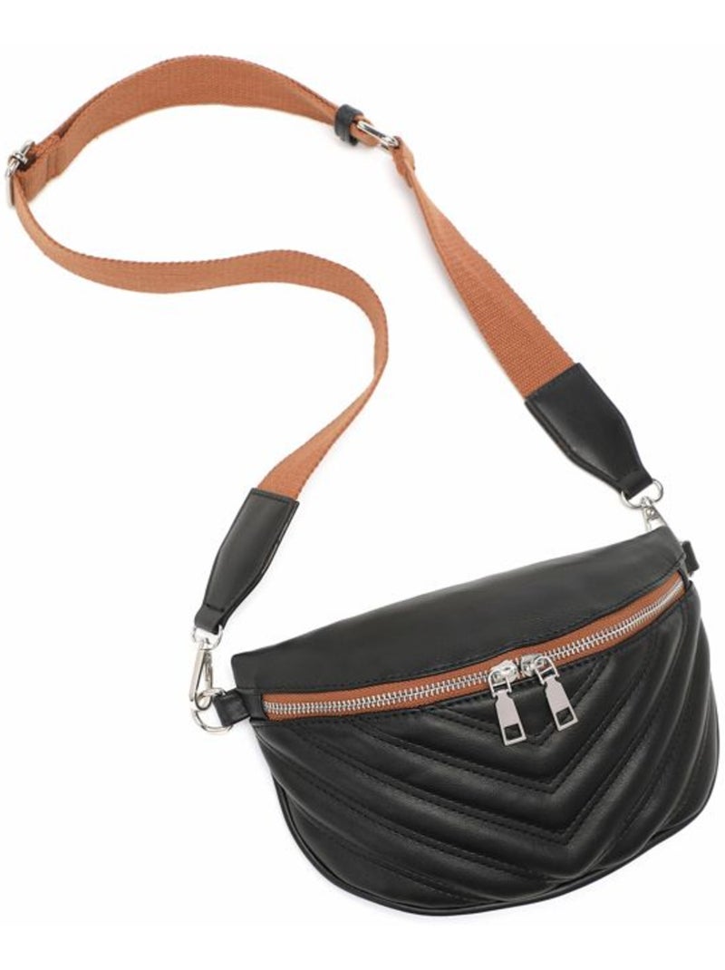 Sac à main design elegant cuir pu imperméable 24x9x15 cm - miss lulu Noir - Kiabi