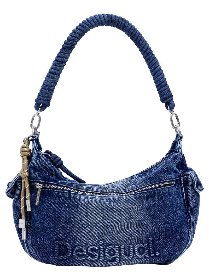 Sac à Main Desigual Half Logo Denim Astana Bleu - Kiabi
