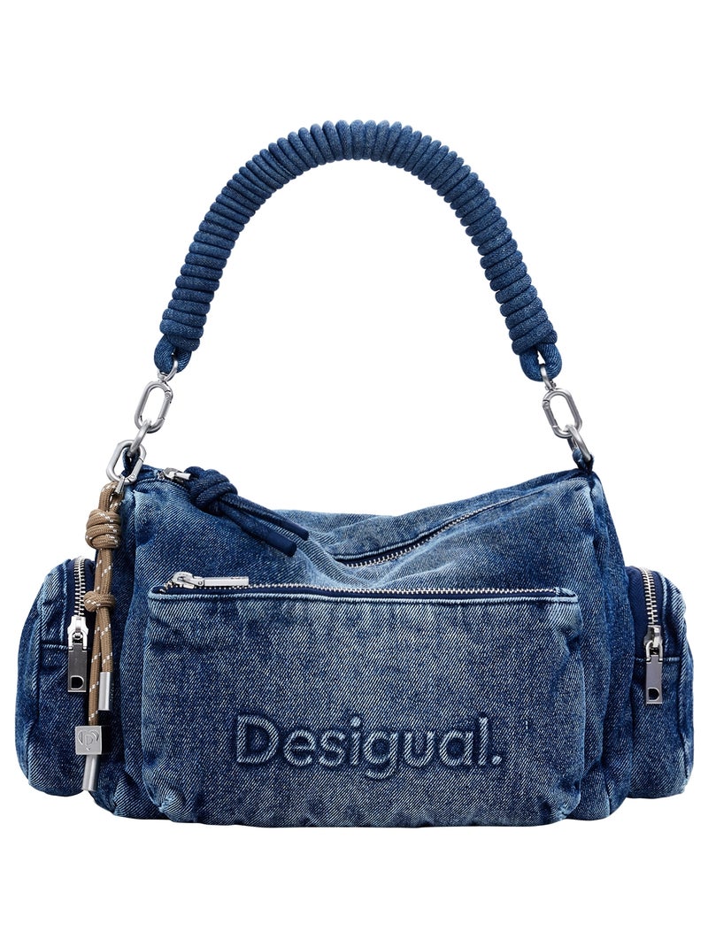 Sac à Main Desigual Half Logo Denim Habana Bleu - Kiabi