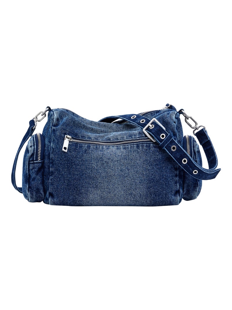 Sac à Main Desigual Half Logo Denim Habana Bleu - Kiabi