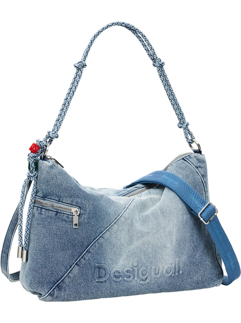 Sac à Main Desigual Half Logo Leiria Bleu denim - Kiabi