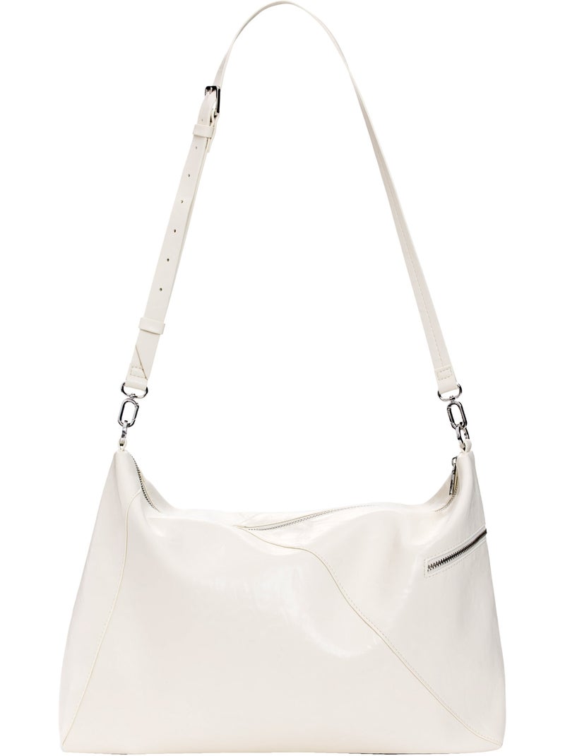 Sac à Main Desigual Half Logo Leiria Ecru - Kiabi