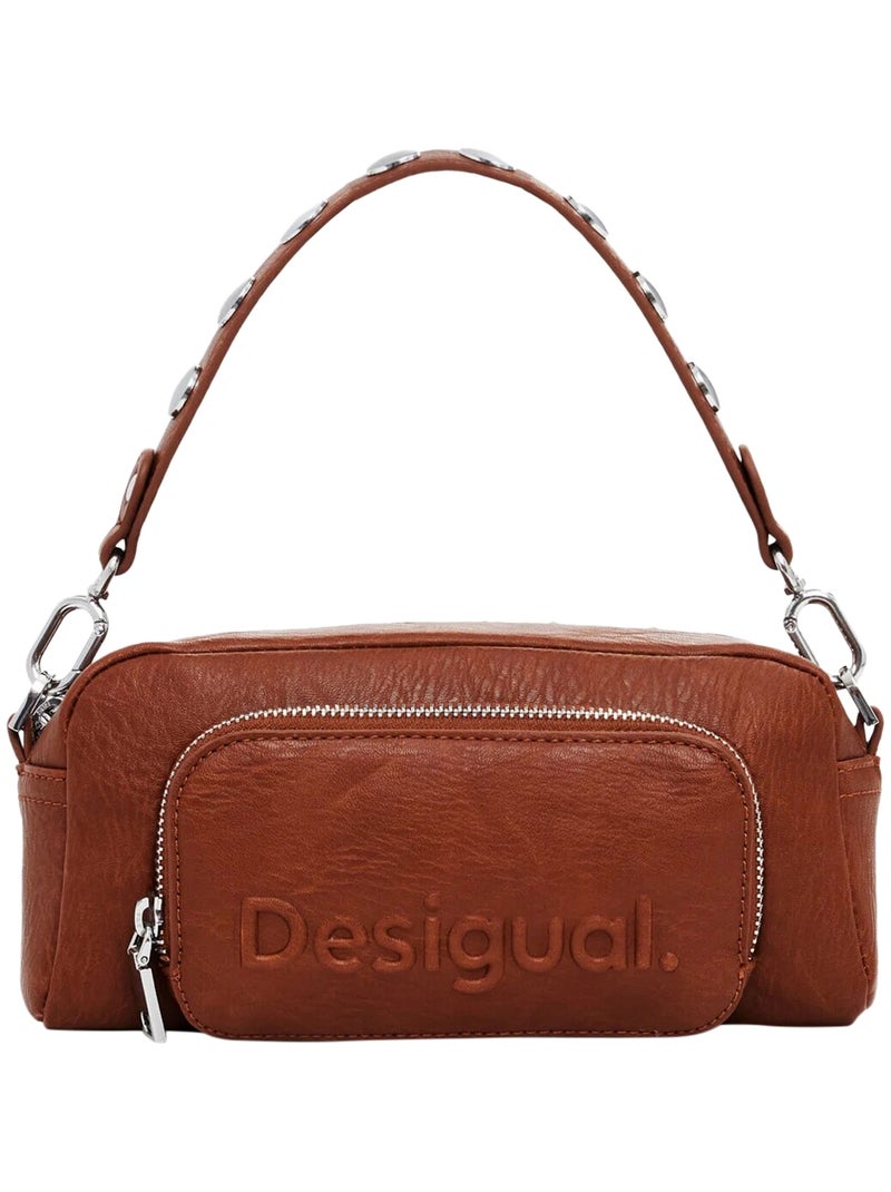 Sac à Main Desigual Half Logo Marron - Kiabi
