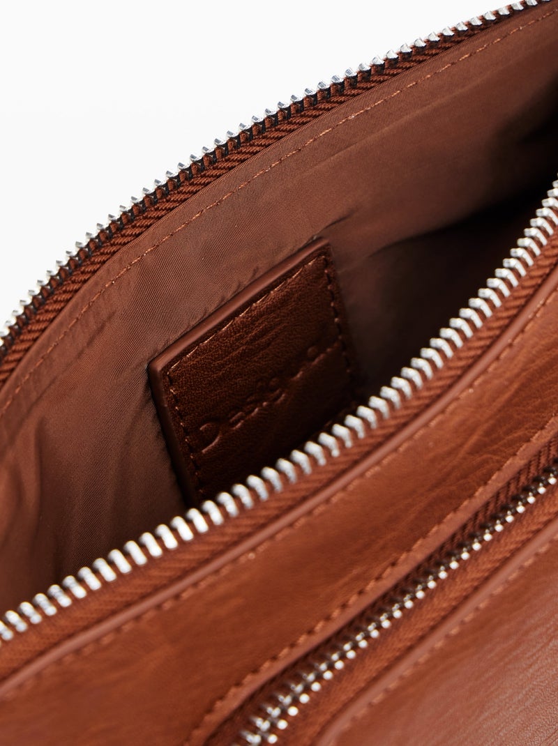 Sac A Main Desigual Half Logo Monica Marron - Kiabi