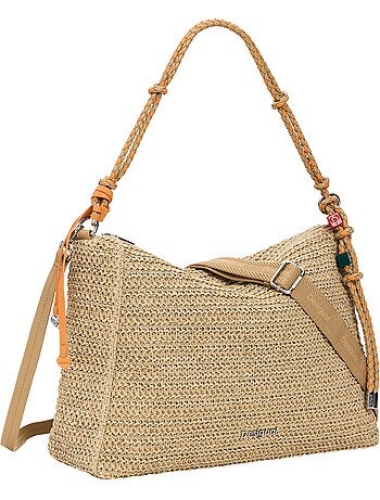 Sac à Main Desigual Half Logo Raffia Leiria
