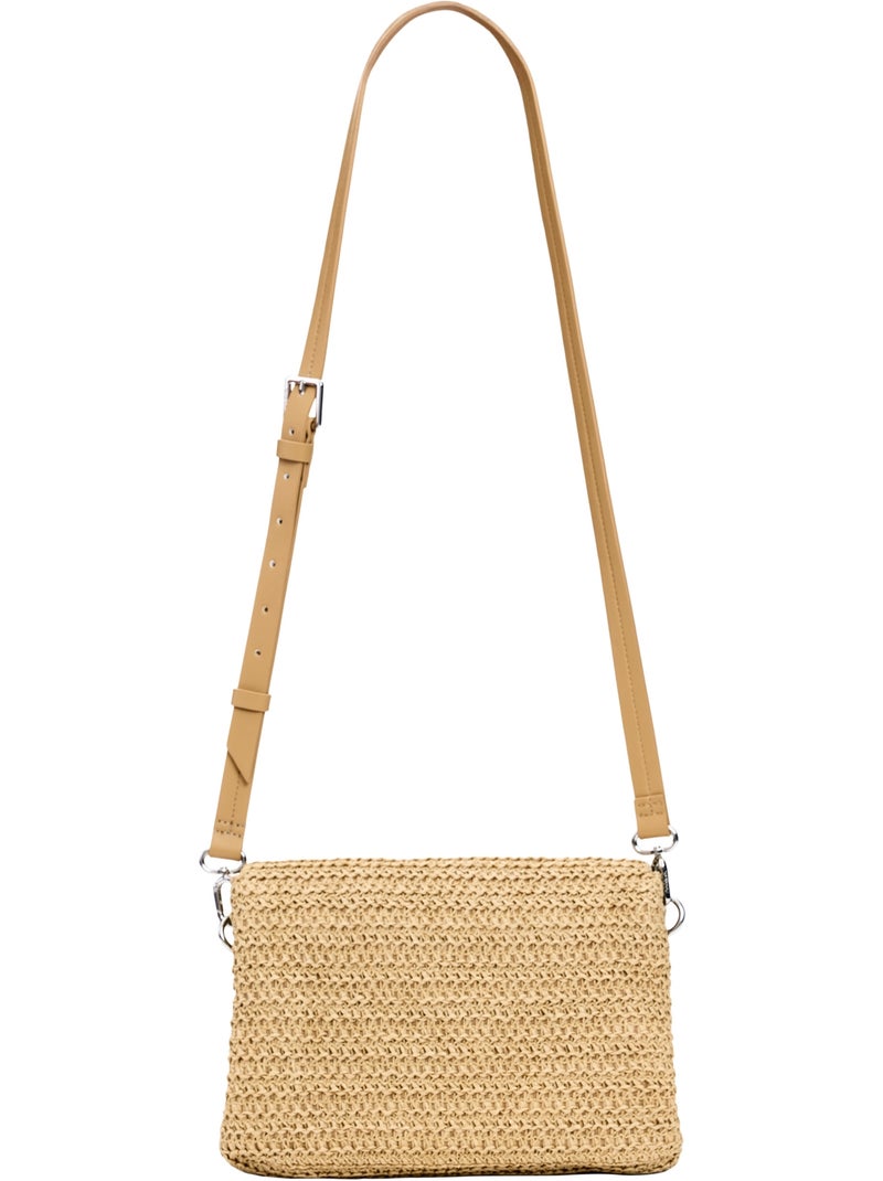Sac à Main Desigual Half Logo Raffia Vanecia Beige - Kiabi