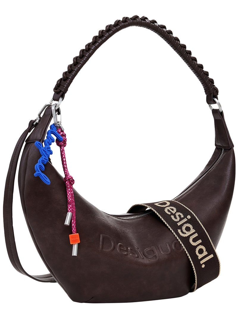 Sac à Main Desigual Half Logo Zante Marron - Kiabi