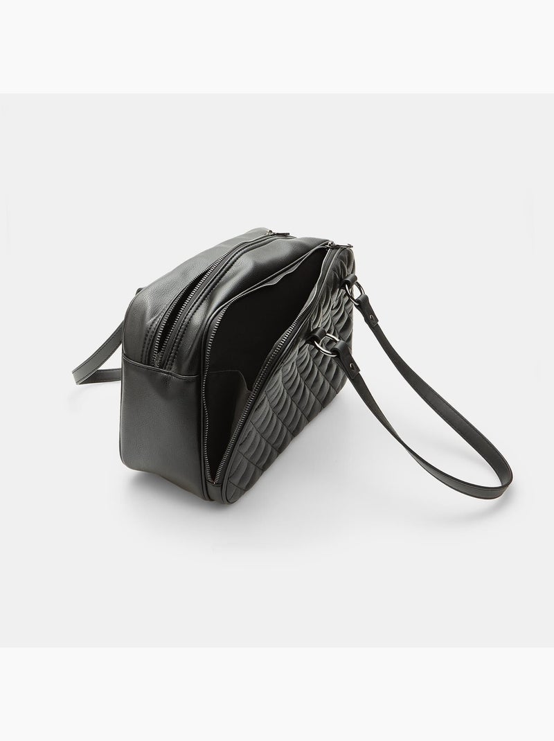 Sac à main effet matelassé Noir - Kiabi