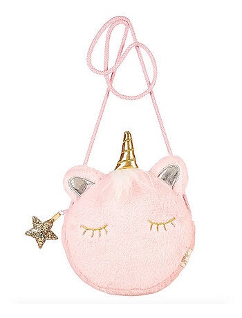 Sac à main en peluche Lula - Chat licorne rose élégant
