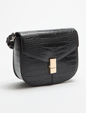 Sac à main en simili effet croco
