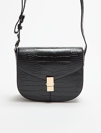 Sac à main en simili effet croco