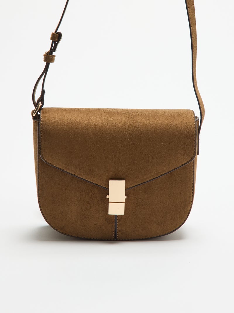 Sac à main en suédine Kaki - Kiabi