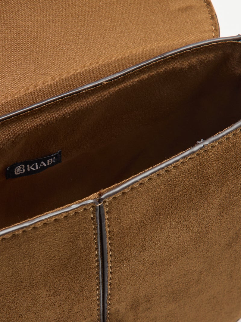 Sac à main en suédine Kaki - Kiabi