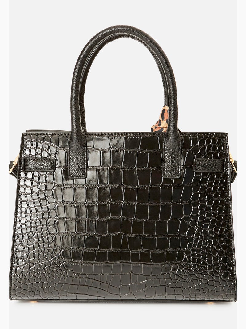 Sac à main esprit animalier - Damart Noir - Kiabi