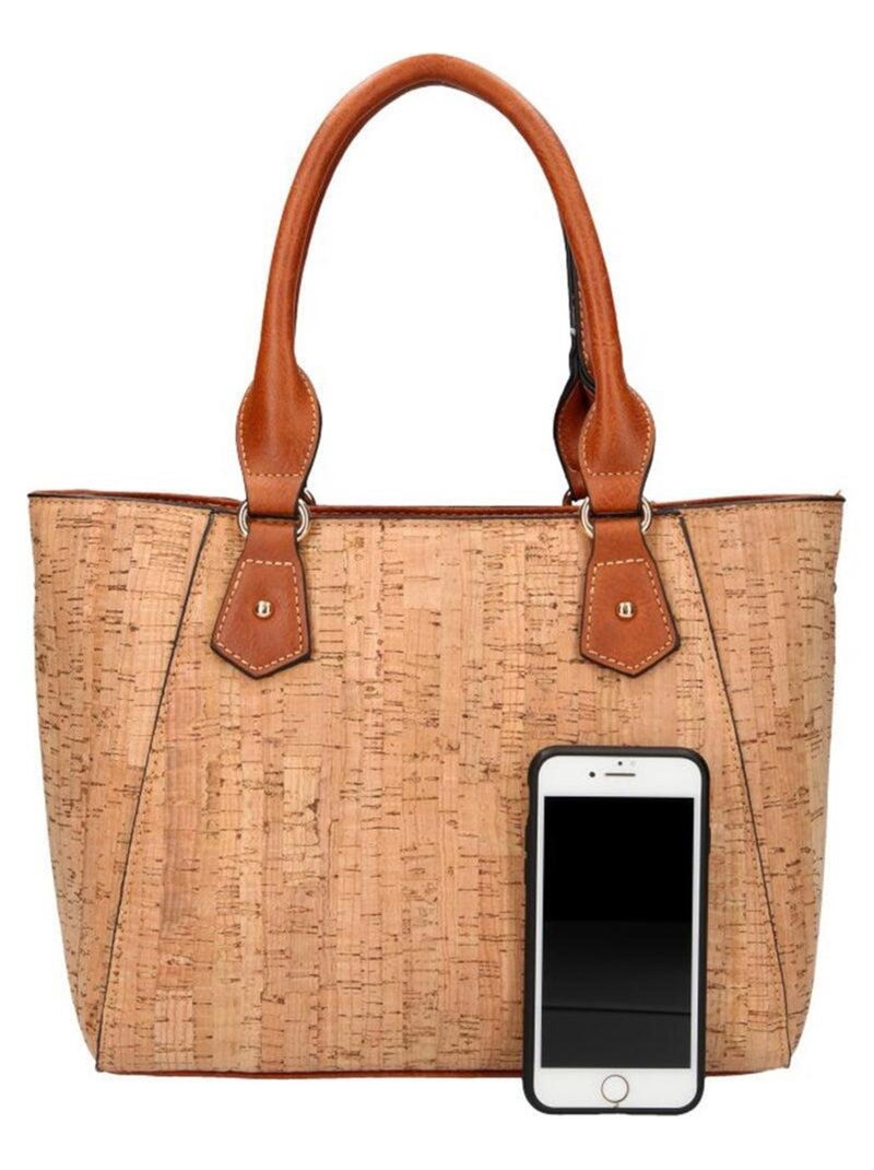 Sac à main facon liège HORSENS Beige - Kiabi