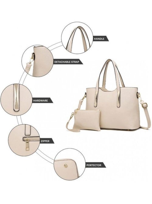Sac à main femme lot de 2 avec pochette souple - miss lulu - Kiabi Sac à main femme lot de 2 avec pochette souple - miss lulu - Kiabi