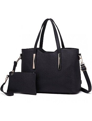 Sac à main femme lot de 2 avec pochette souple - miss lulu