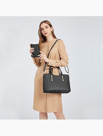 Sac à main femme lot de 2 avec pochette souple - miss lulu