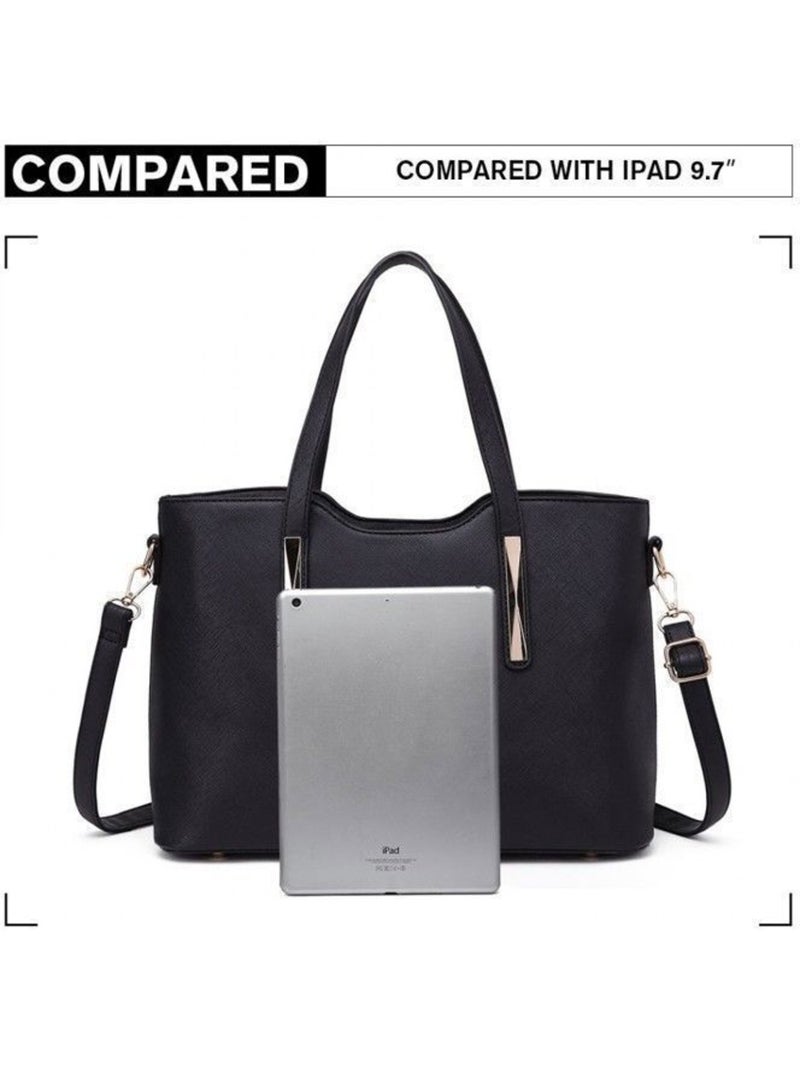 Sac à main femme lot de 2 avec pochette souple - miss lulu Noir - Kiabi