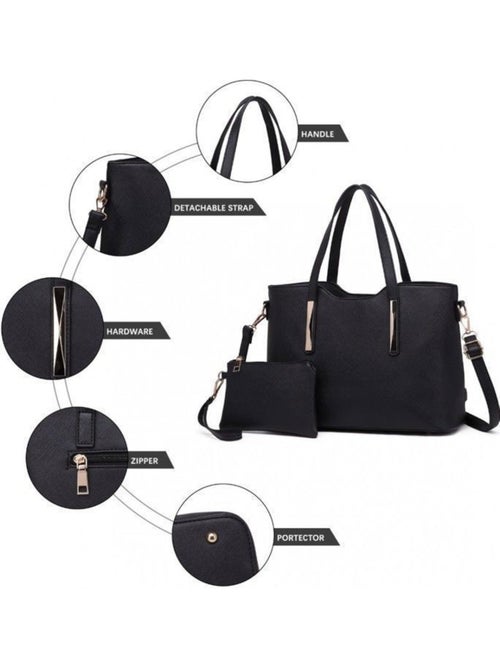 Sac à main femme lot de 2 avec pochette souple - miss lulu - Kiabi Sac à main femme lot de 2 avec pochette souple - miss lulu - Kiabi