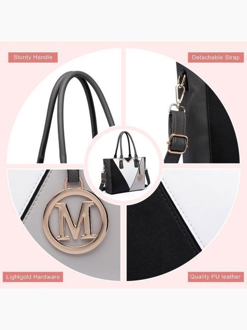 Sac à main forme v cuir pu semi-rigide 30x10x26 cm - miss lulu - Kiabi Sac à main forme v cuir pu semi-rigide 30x10x26 cm - miss lulu - Kiabi