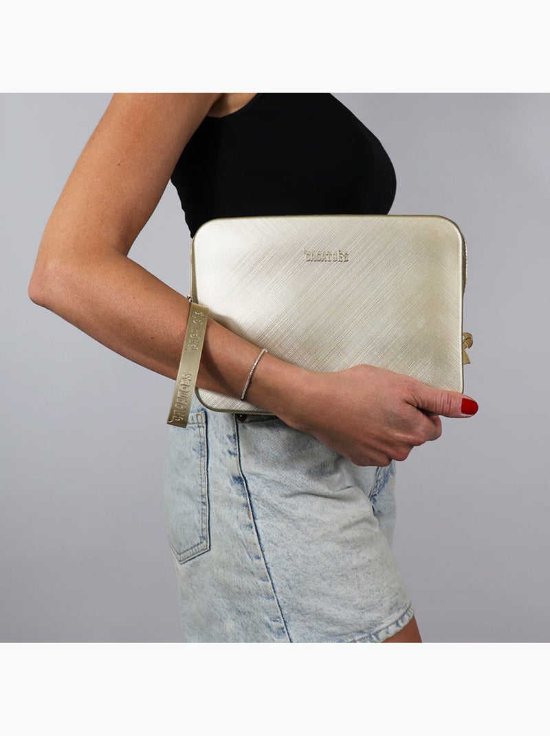 Sac à main GISELA METALLIC Doré - Kiabi