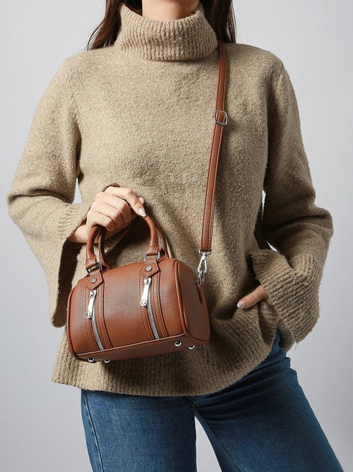 Sac À Main Grained Miniprix Toile Enduite - Kiabi