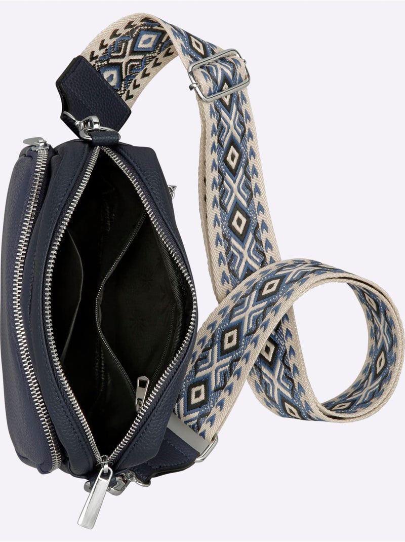 Sac à Main Imitation Cuir Souple - Taille Standard - helline Bleu marine - Kiabi