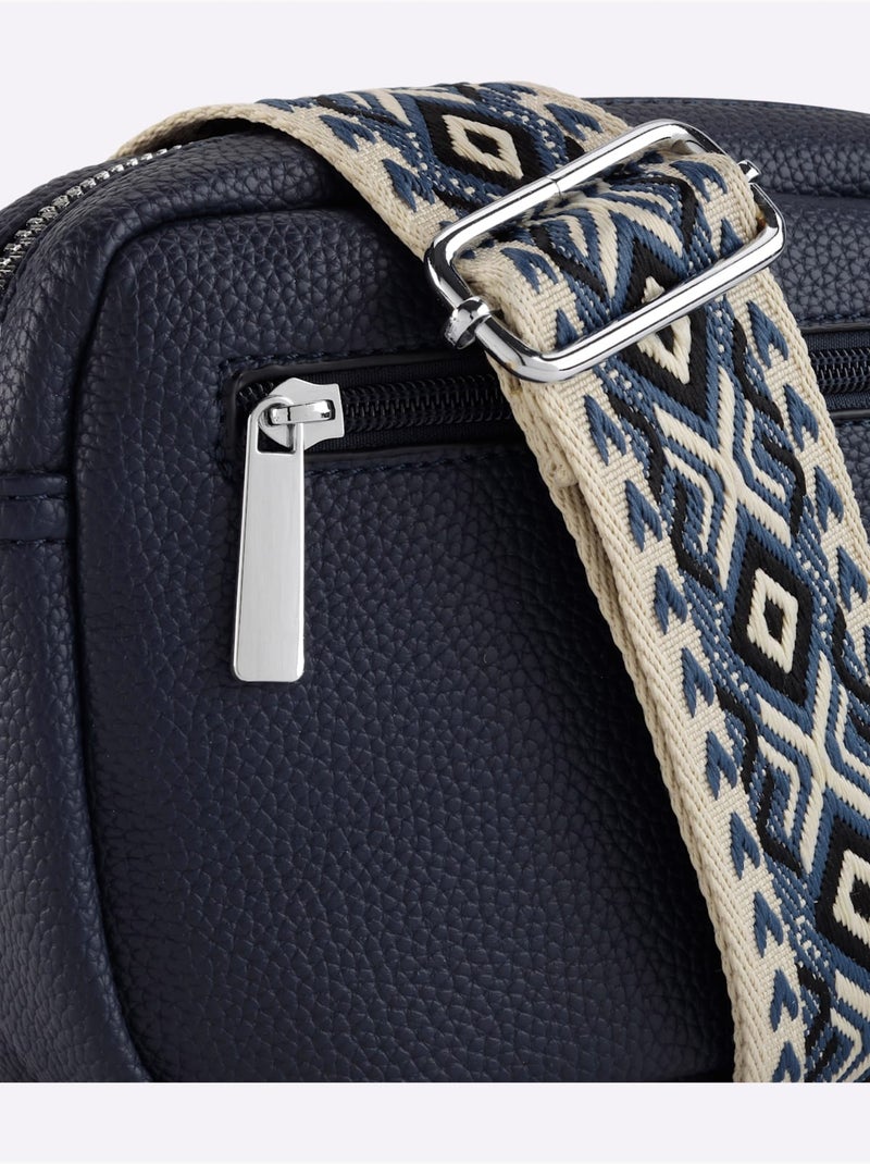 Sac à Main Imitation Cuir Souple - Taille Standard - helline Bleu marine - Kiabi