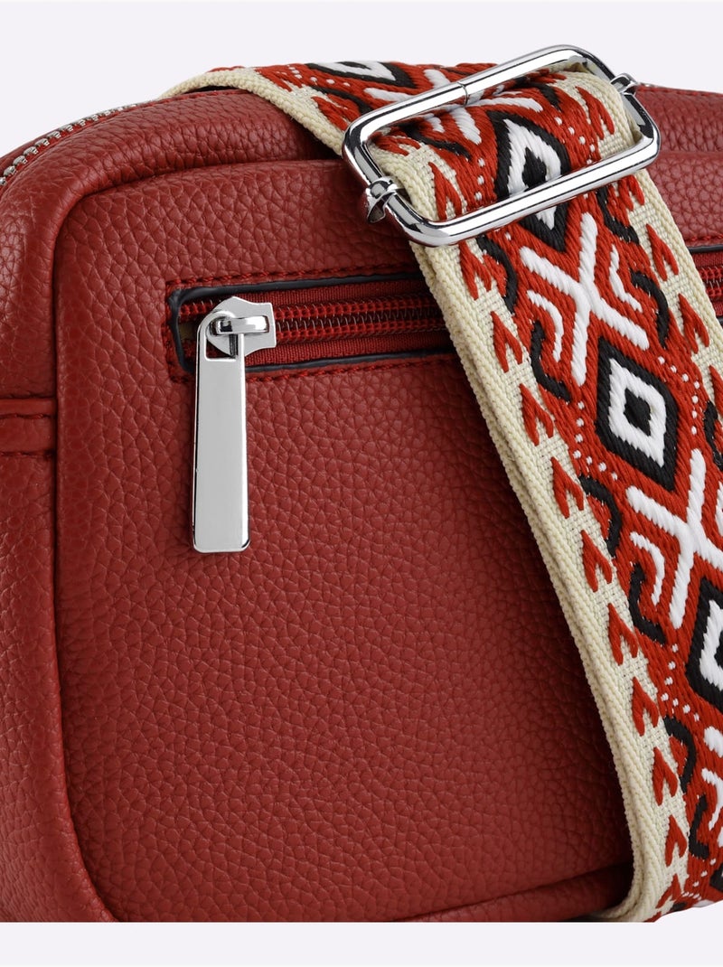 Sac à Main Imitation Cuir Souple - Taille Standard - helline Rouge - Kiabi