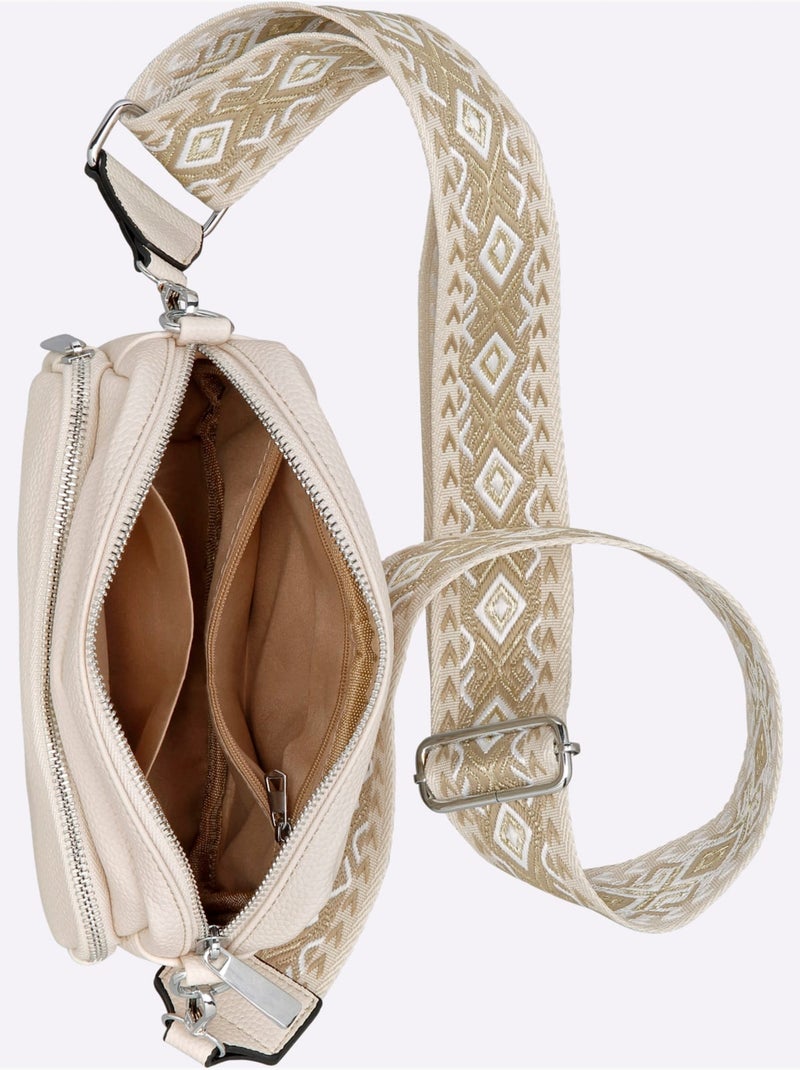 Sac à Main Imitation Cuir Souple - Taille Standard - helline Sable - Kiabi