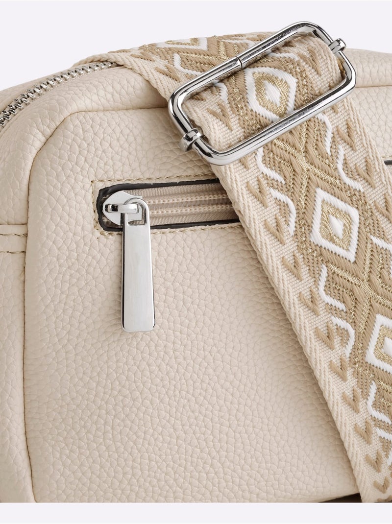 Sac à Main Imitation Cuir Souple - Taille Standard - helline Sable - Kiabi