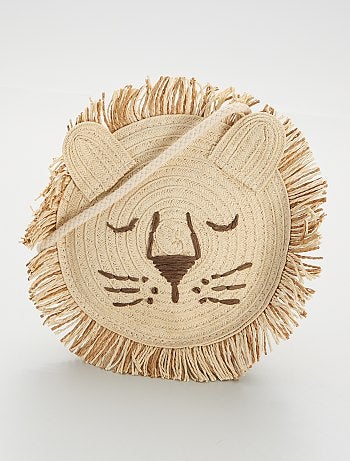 Sac à main 'lion' en paille