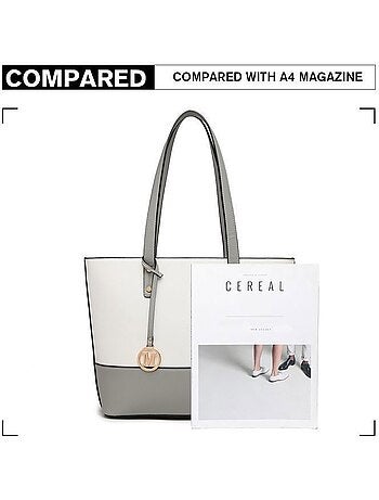 Sac à main lot de 3 pièces cuir artificiel logo m - miss lulu