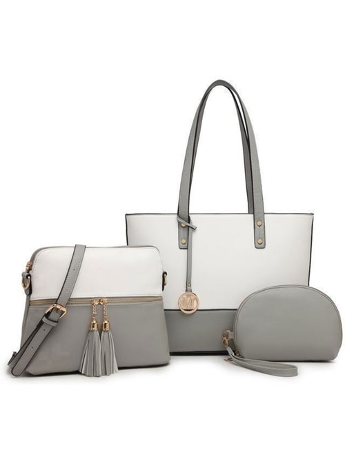 Sac à main lot de 3 pièces cuir artificiel logo m - miss lulu - Kiabi Sac à main lot de 3 pièces cuir artificiel logo m - miss lulu - Kiabi