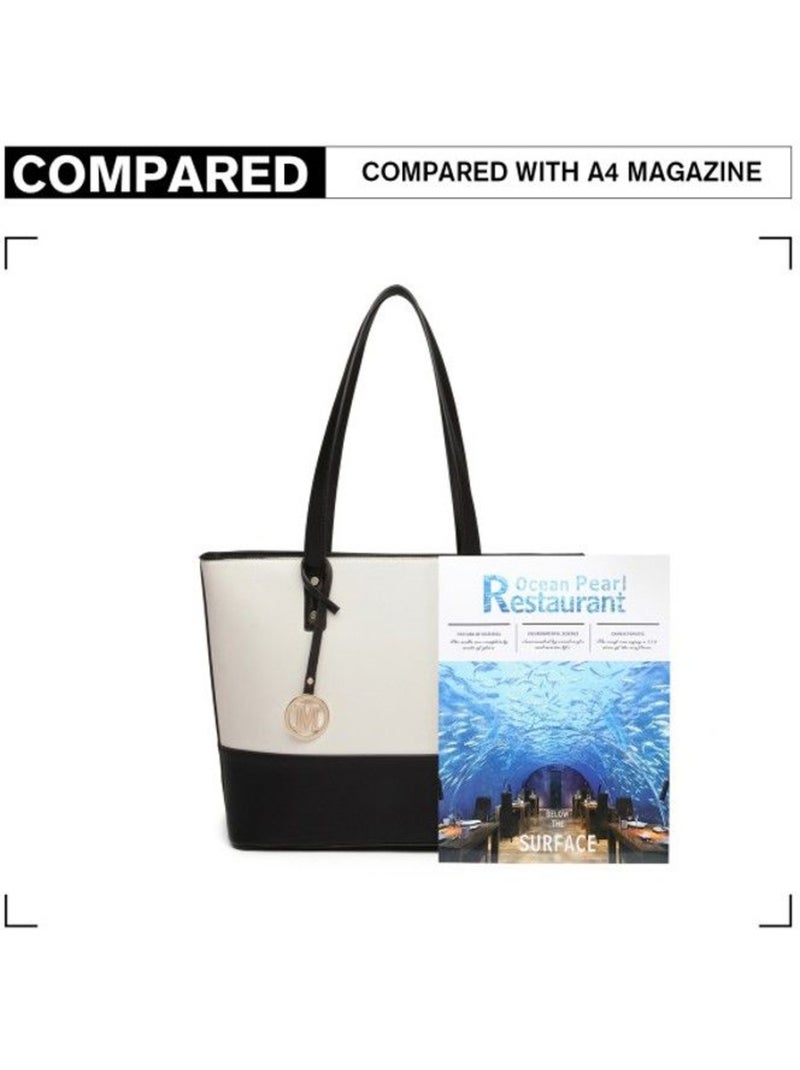 Sac à main lot de 3 pièces cuir artificiel logo m - miss lulu Noir - Kiabi