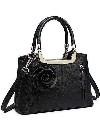 Sac à main motif fleur vintage grande capacité 28x19x12 cm - miss lulu