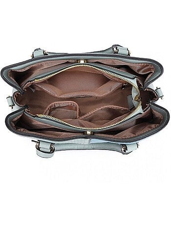 Sac à main poignée supérieure cuir pu 30,5x14x22 cm - miss lulu