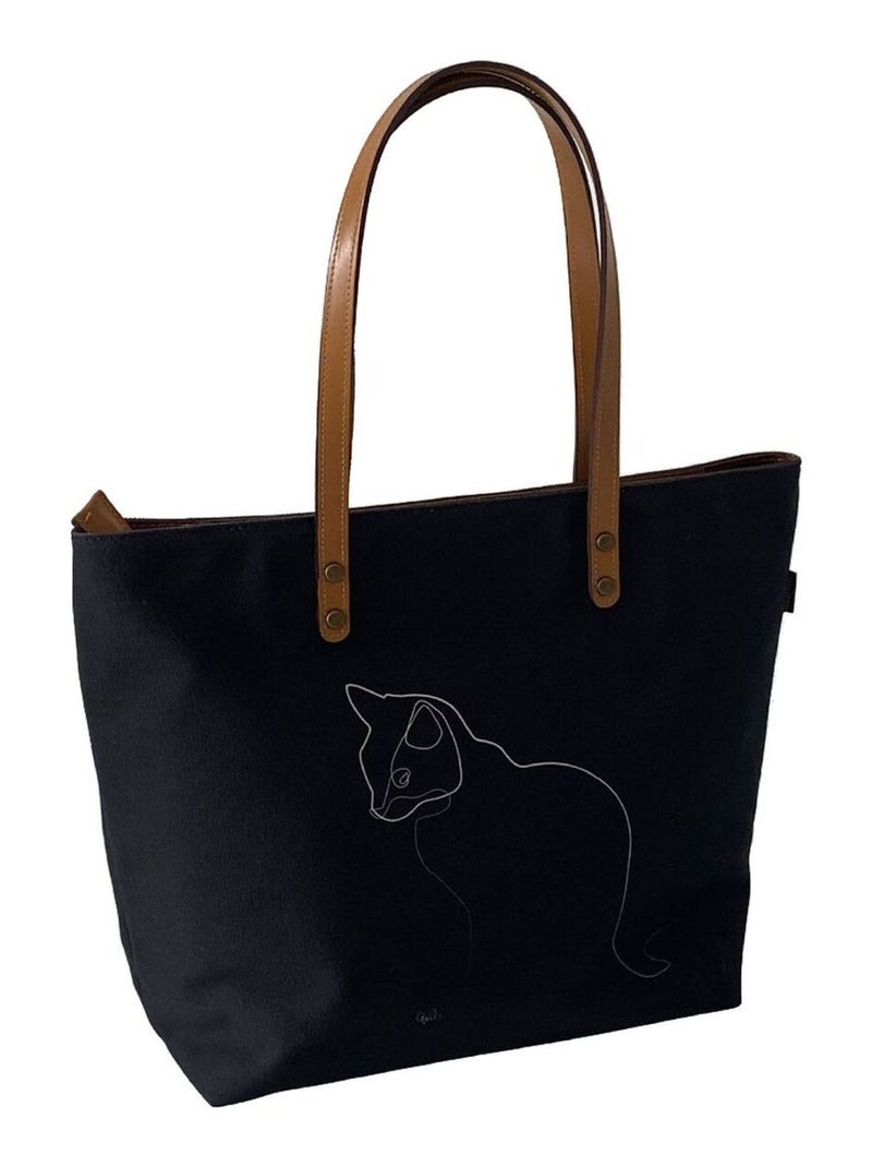 Sac à main Presque noir de Quibe - Fabrication Française Noir - Kiabi