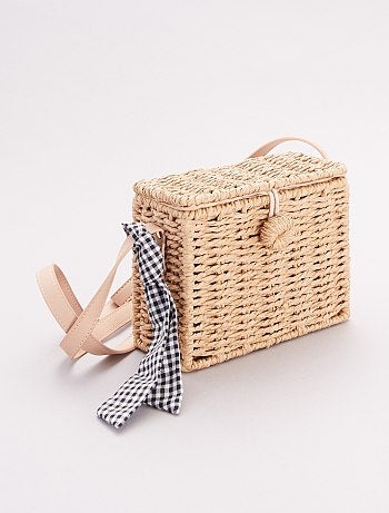 Sac à main type panier en osier