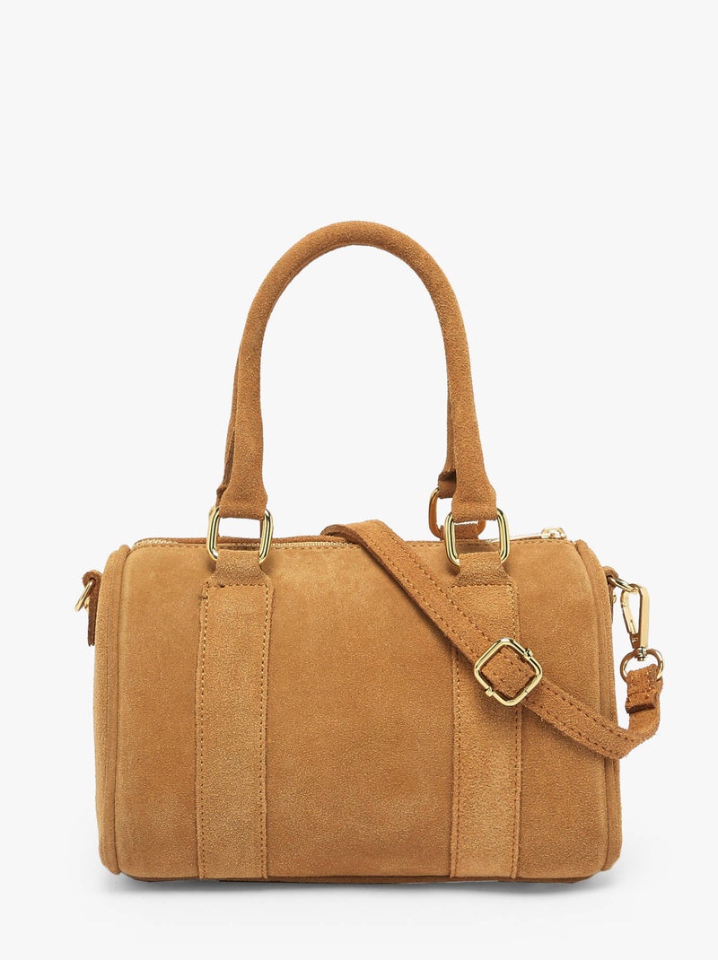 Sac À Main Velvet Cuir Milano Cuir De Vachette Marron tabac - Kiabi