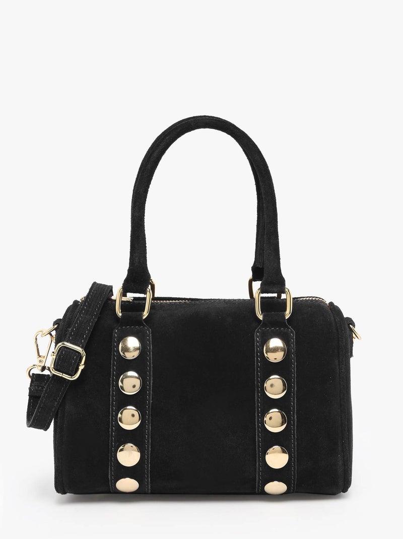 Sac À Main Velvet Cuir Milano Cuir De Vachette Noir Noir - Kiabi