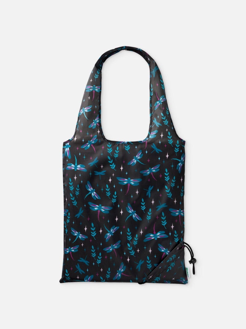Sac à Provisions Dedoles Libellules dans la Nuit Noir - Kiabi