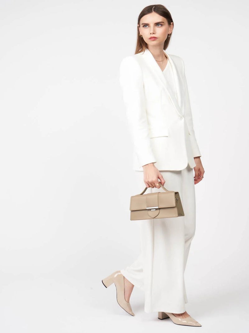 Sac à rabat avec fermoir Paris Ily Lancaster   Foncé Beige - Kiabi