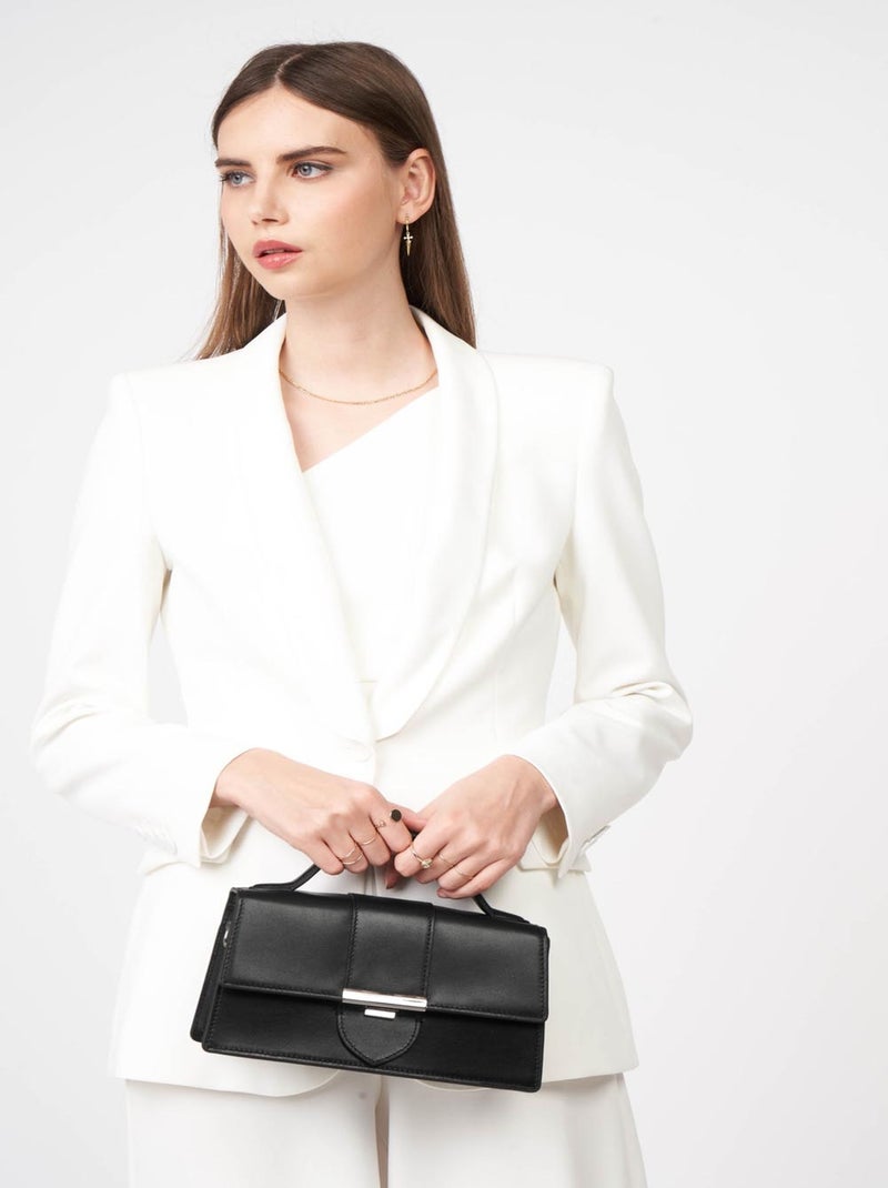 Sac à rabat avec fermoir Paris Ily Lancaster Noir - Kiabi