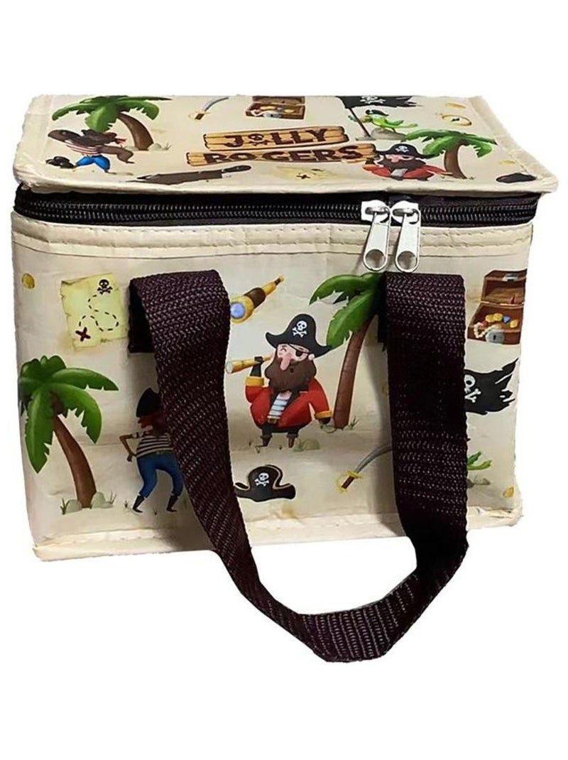 Sac à repas isotherme 16 x 20 cm Jolly Rogers Pirate Beige - Kiabi