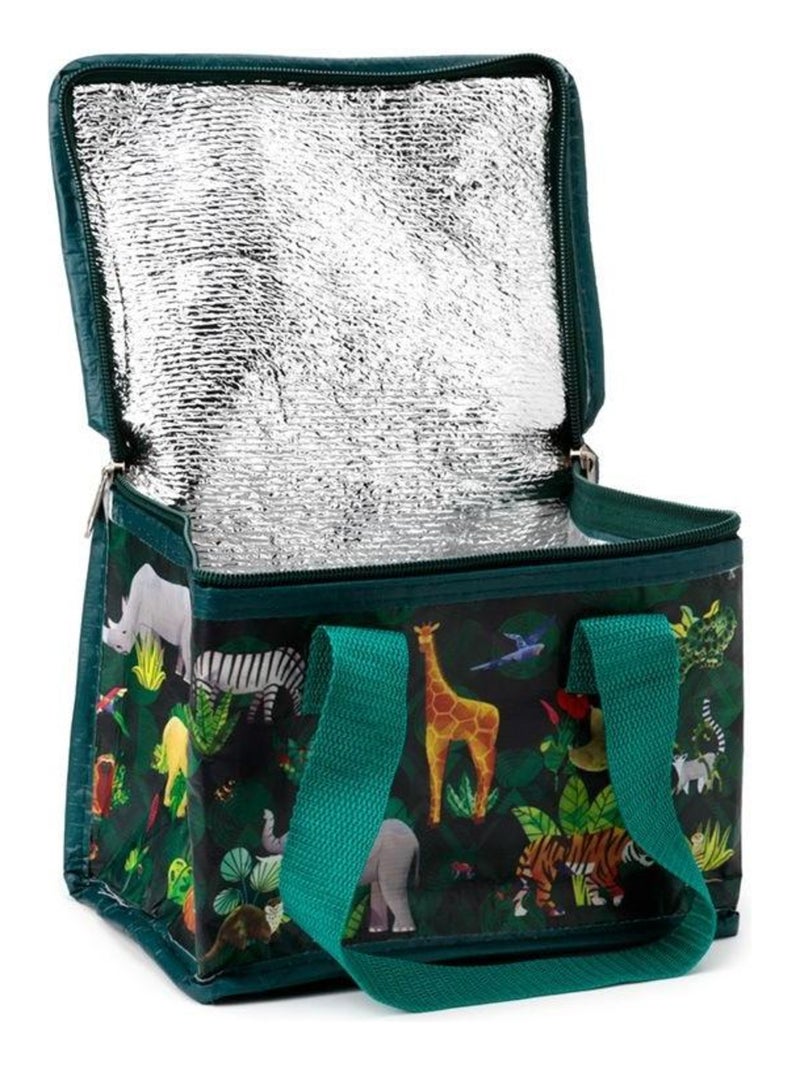 Sac à repas isotherme 16 x 20 cm Royaume animal Vert - Kiabi