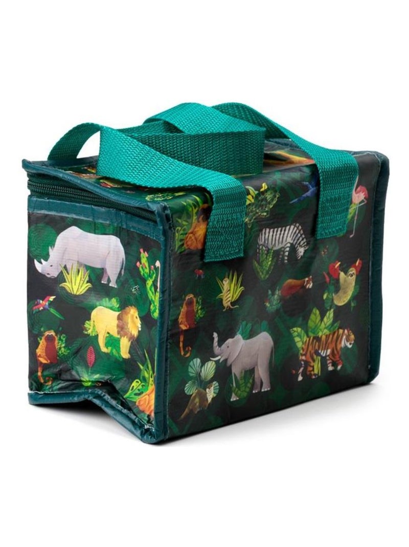 Sac à repas isotherme 16 x 20 cm Royaume animal Vert - Kiabi