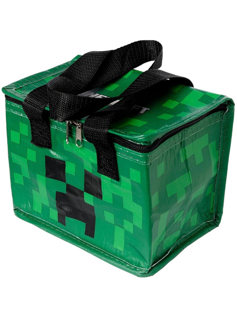 Sac à repas isotherme 16 x 21 cm Minecraft Creeper Vert - Kiabi