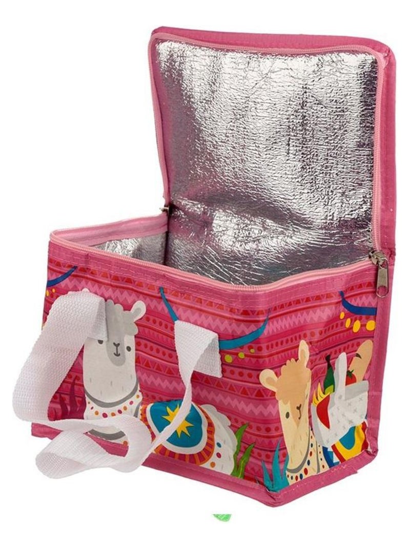 Sac à repas isotherme Joyeux Lama Rose - Kiabi
